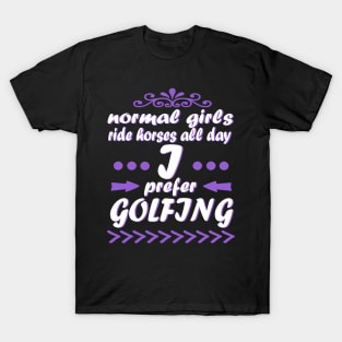 Golf Golfing Hole in One Golfer Golf Course T-Shirt